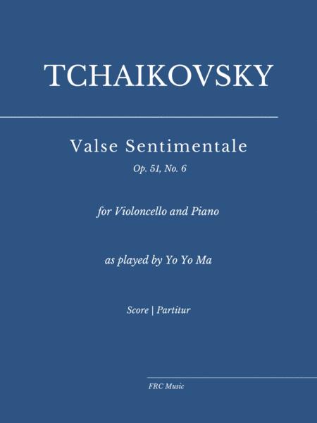 Free Sheet Music Valse Sentimentale Op 51 No 6 For Violoncello And Piano As Played By Yo Yo Ma