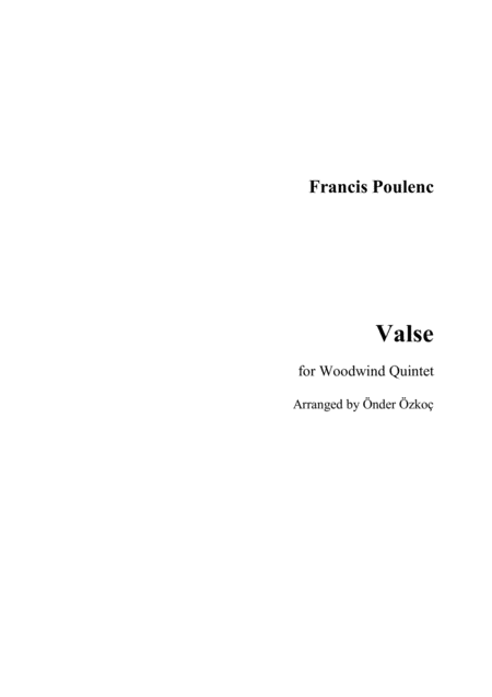 Free Sheet Music Valse