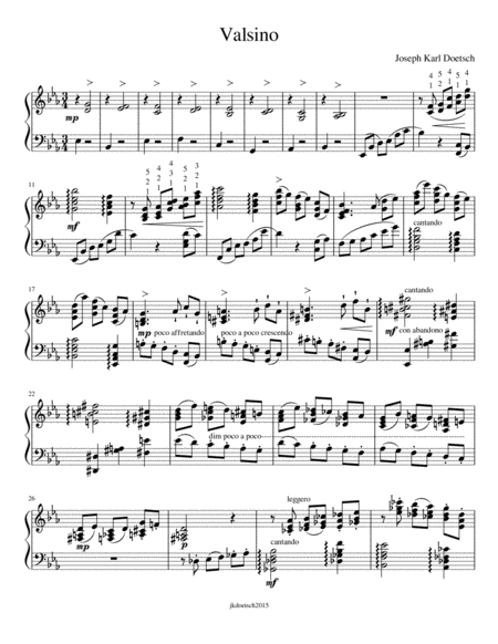 Valsino For Piano Sheet Music