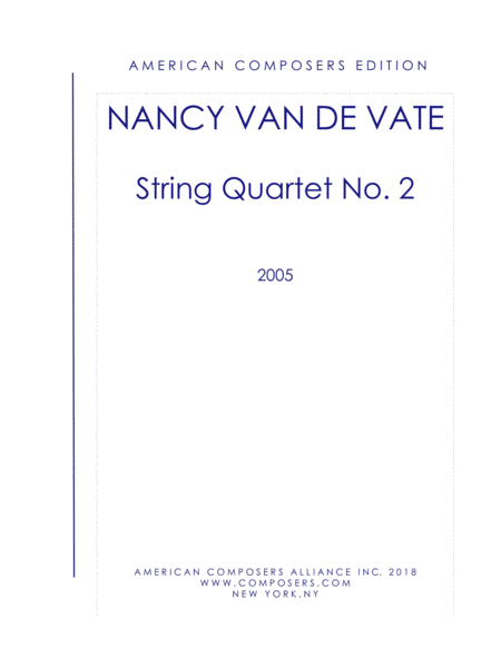 Free Sheet Music Van De Vate String Quartet No 2