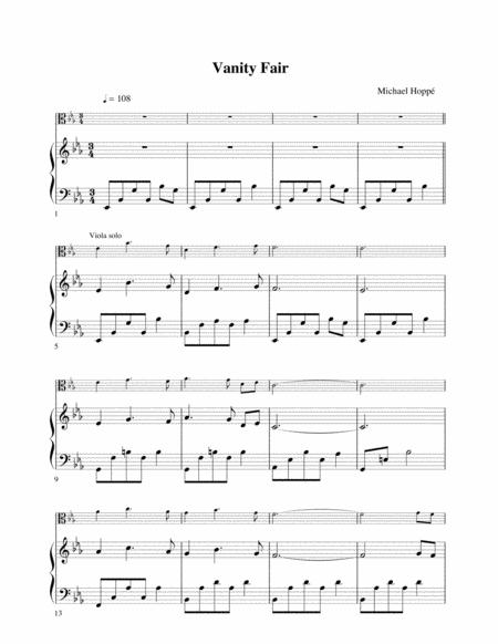 Free Sheet Music Vanity Fair