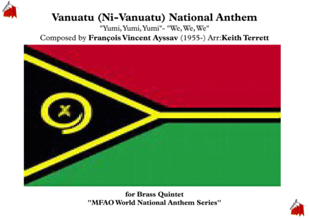 Free Sheet Music Vanuatu Ni Vanuatu National Anthem Yumi Yumi Yumi We We We For Brass Quintet