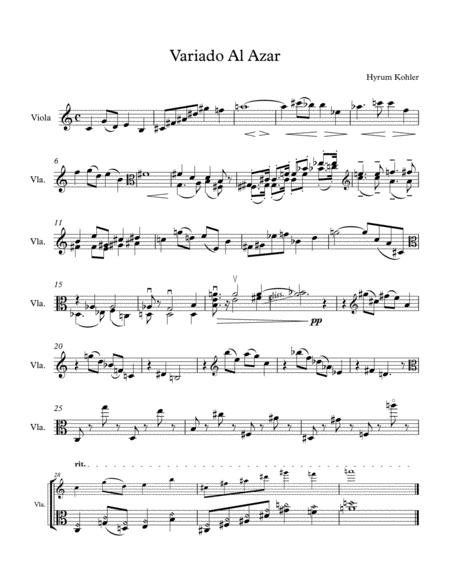 Free Sheet Music Variado Al Azar For Viola Alone