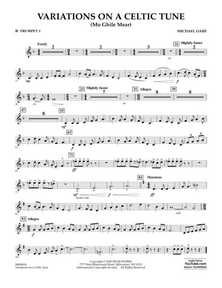 Variations On A Celtic Tune Mo Ghile Mear Bb Trumpet 1 Sheet Music