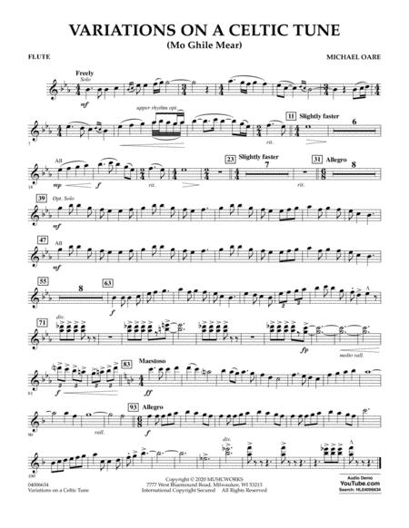 Variations On A Celtic Tune Mo Ghile Mear Flute Sheet Music