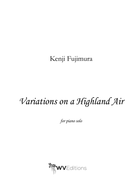 Variations On A Highland Air For Solo Piano Sheet Music