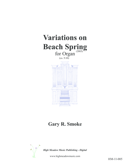 Free Sheet Music Variations On Beach Spring