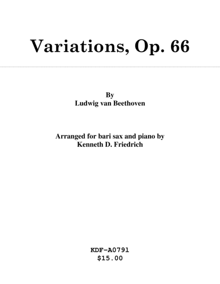 Free Sheet Music Variations Op 66