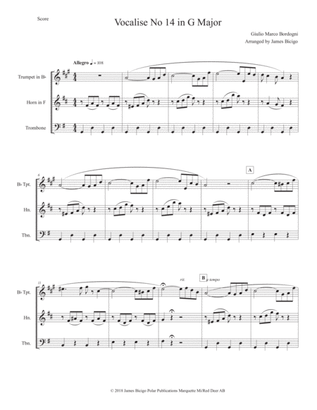 Free Sheet Music Vcalise No 14 In G Major