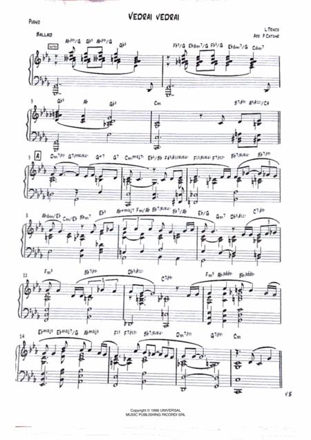 Free Sheet Music Vedrai Vedrai