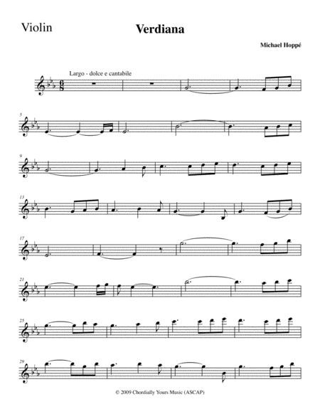 Verdiana For Violin Sheet Music