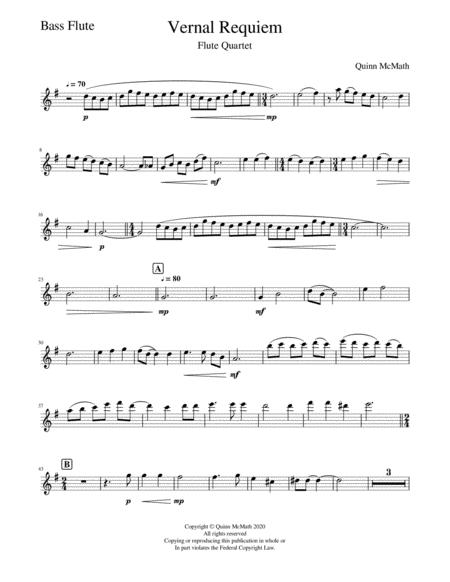 Vernal Requiem Bass Flute Sheet Music