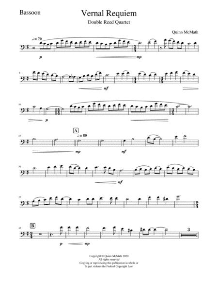 Free Sheet Music Vernal Requiem Bassoon