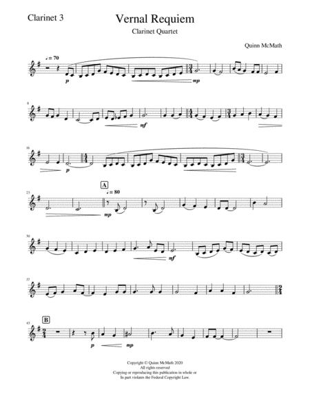 Vernal Requiem Clarinet 3 Sheet Music