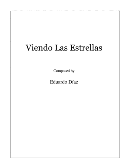 Viendo Las Estrellas Sheet Music