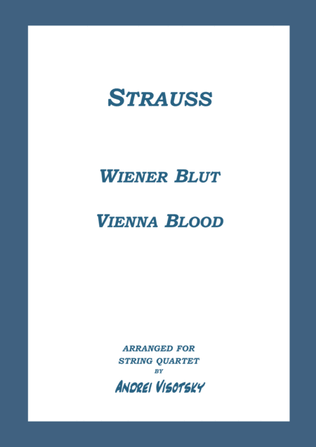 Vienna Blood Wiener Blut Sheet Music