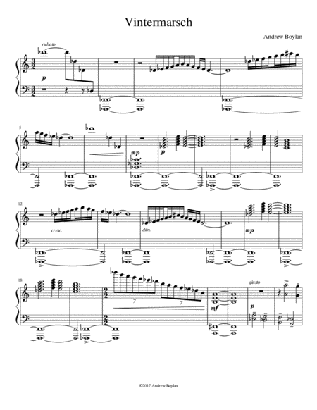 Free Sheet Music Vintermarsch