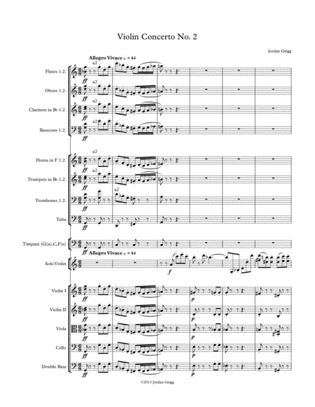 Violin Concerto No 2 Score And Parts Sheet Music