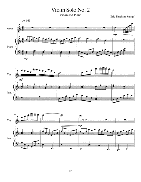 Violin Solo No 2 Sheet Music