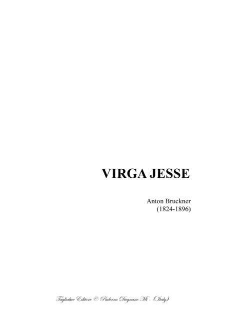 Virga Jesse Bruckner A For Satb Choir Sheet Music