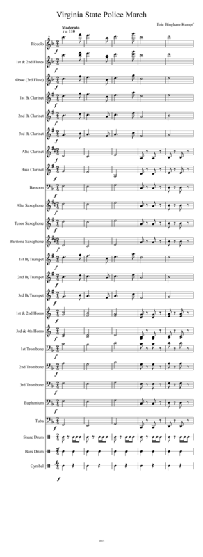 Virginia State Police March Sheet Music