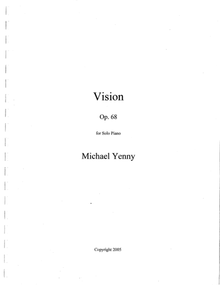 Vision Op 68 Sheet Music