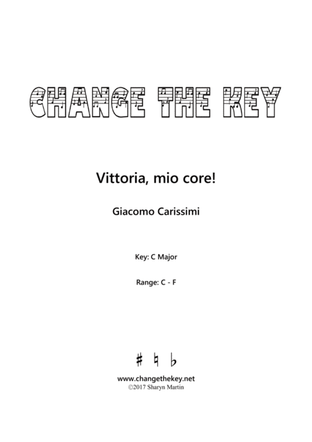 Vittoria Mio Core C Major Sheet Music