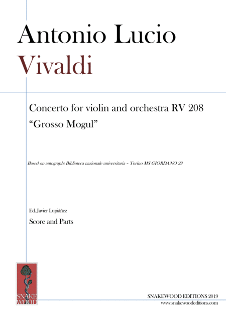 Free Sheet Music Vivaldi Concerto In D Rv 208 Grosso Mogul Score And Parts Pdf
