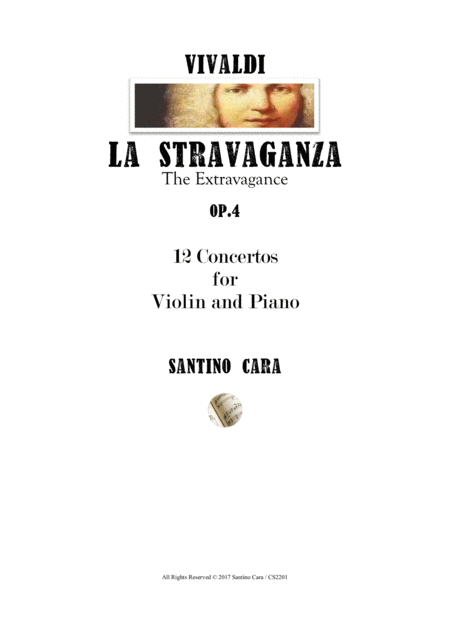 Free Sheet Music Vivaldi La Stravaganza Op 4 12 Concertos For Violin And Piano