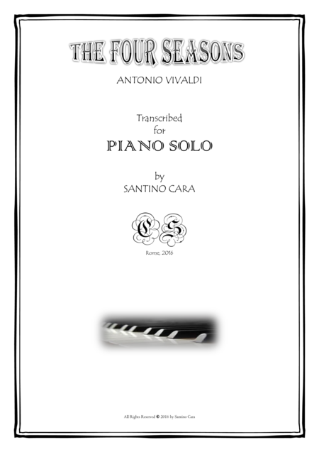 Vivaldi The Four Seasons For Piano Complete Sheet Music