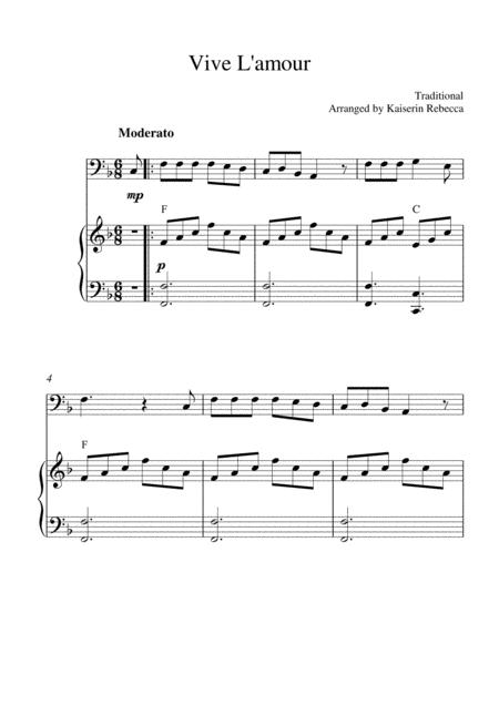 Vive L Amour For Bassoon Solo And Piano Accompaniment Sheet Music