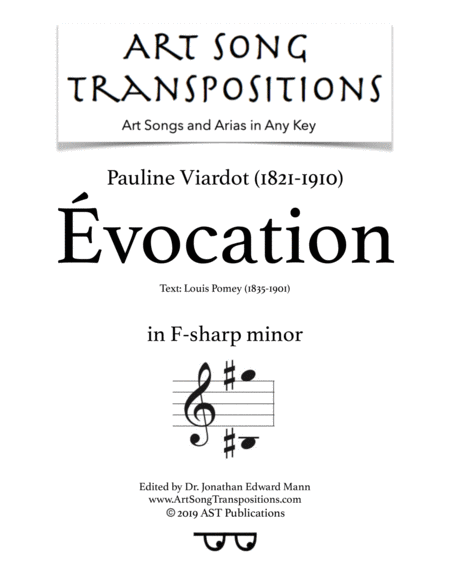 Vocation F Sharp Minor Sheet Music