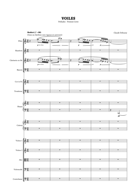 Free Sheet Music Voiles Orchestration