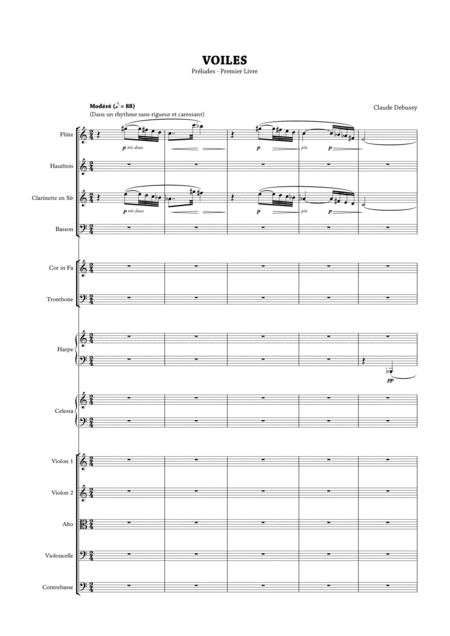 Voiles Orchestration Sheet Music