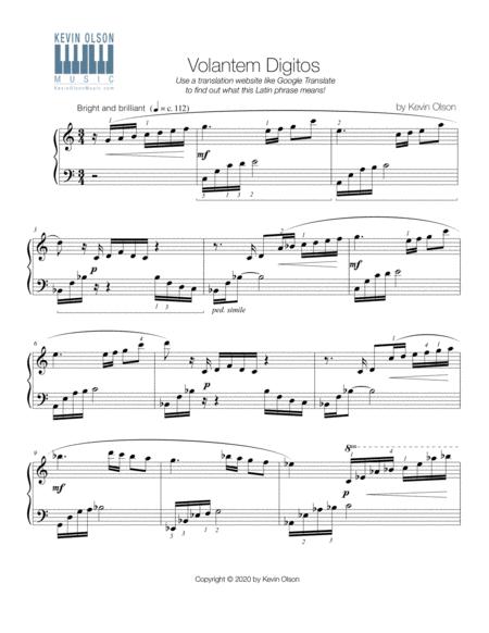 Free Sheet Music Volantem Digitos