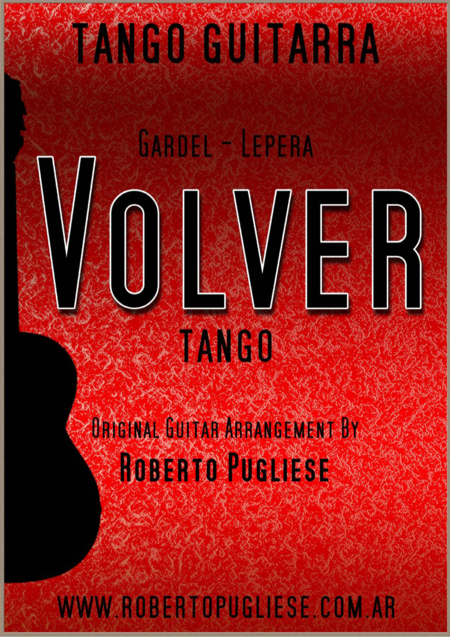 Volver Tango Carlos Gardel Guitar Score Sheet Music
