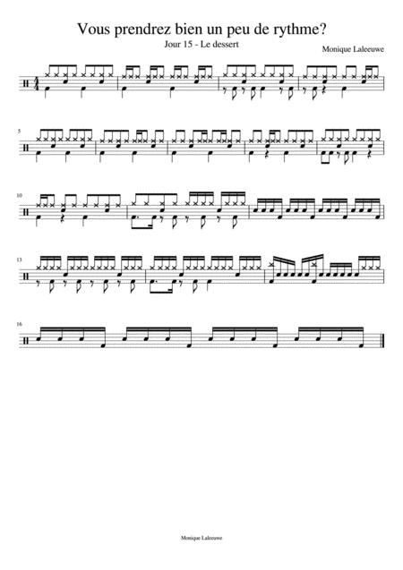 Vous Prendrez Bien Un Peu De Rythme Menu 15 Complet Et Bass Track With Drums 3 Tempi Sheet Music