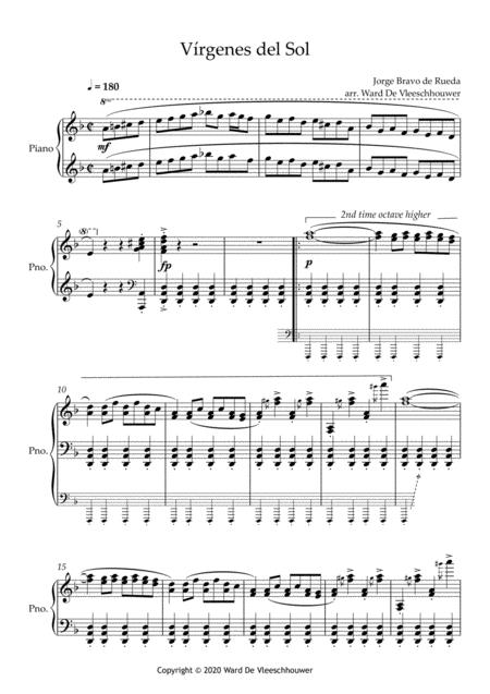 Free Sheet Music Vrgenes Del Sol