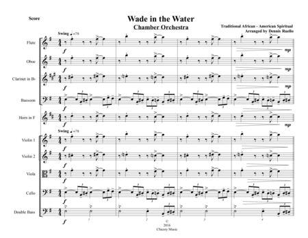 Wade In The Water Chamber Orchestra Intermediate Jazz Sheet Music