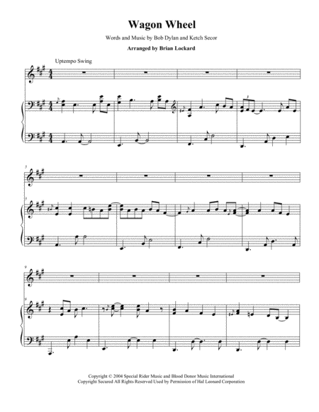 Wagon Wheel Piano And Voice Sheet Music