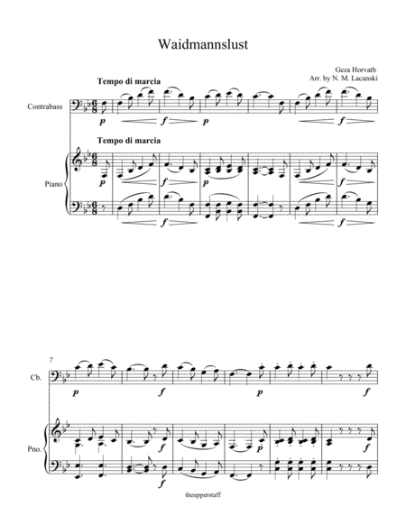 Free Sheet Music Waidmannslust