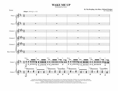 Wake Me Up For Woodwind Ensemble Sheet Music