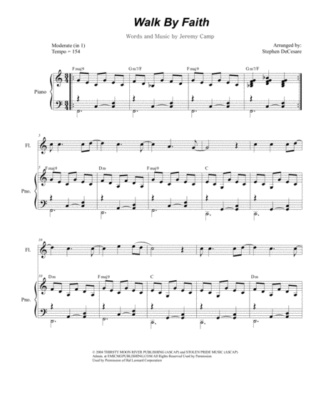 Walk By Faith Duet For Flute And Bb Clarinet Sheet Music