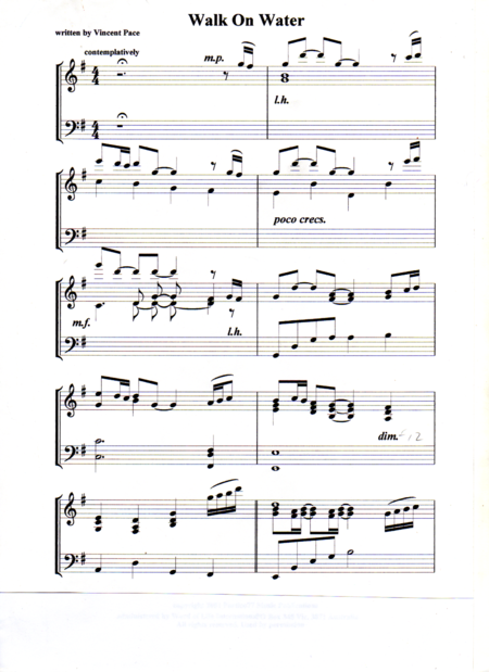 Walk On Water Sheet Music