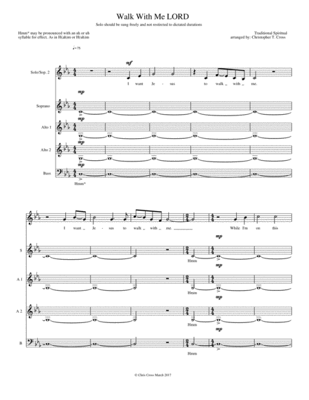 Walk With Me Lord Give Me Jesus Sheet Music