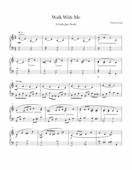 Walk With Me Sheet Music