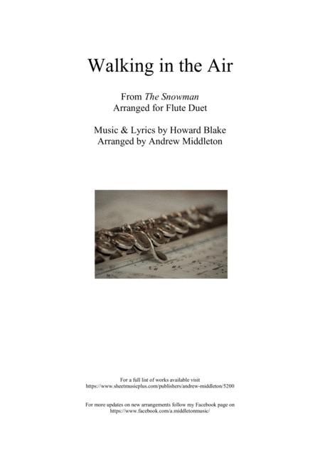 Walking In The Air Arranged For Flute Duet Sheet Music