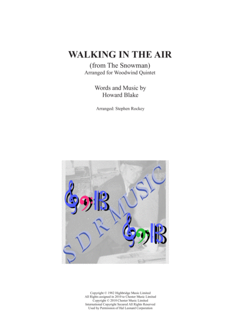 Walking In The Air For Woodwind Quintet Sheet Music