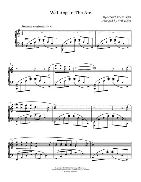 Walking In The Air From The Snowman Piano Solo Sheet Music