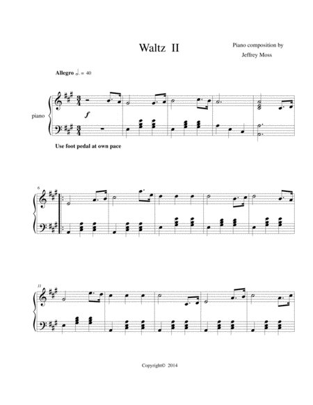 Free Sheet Music Waltz Ii